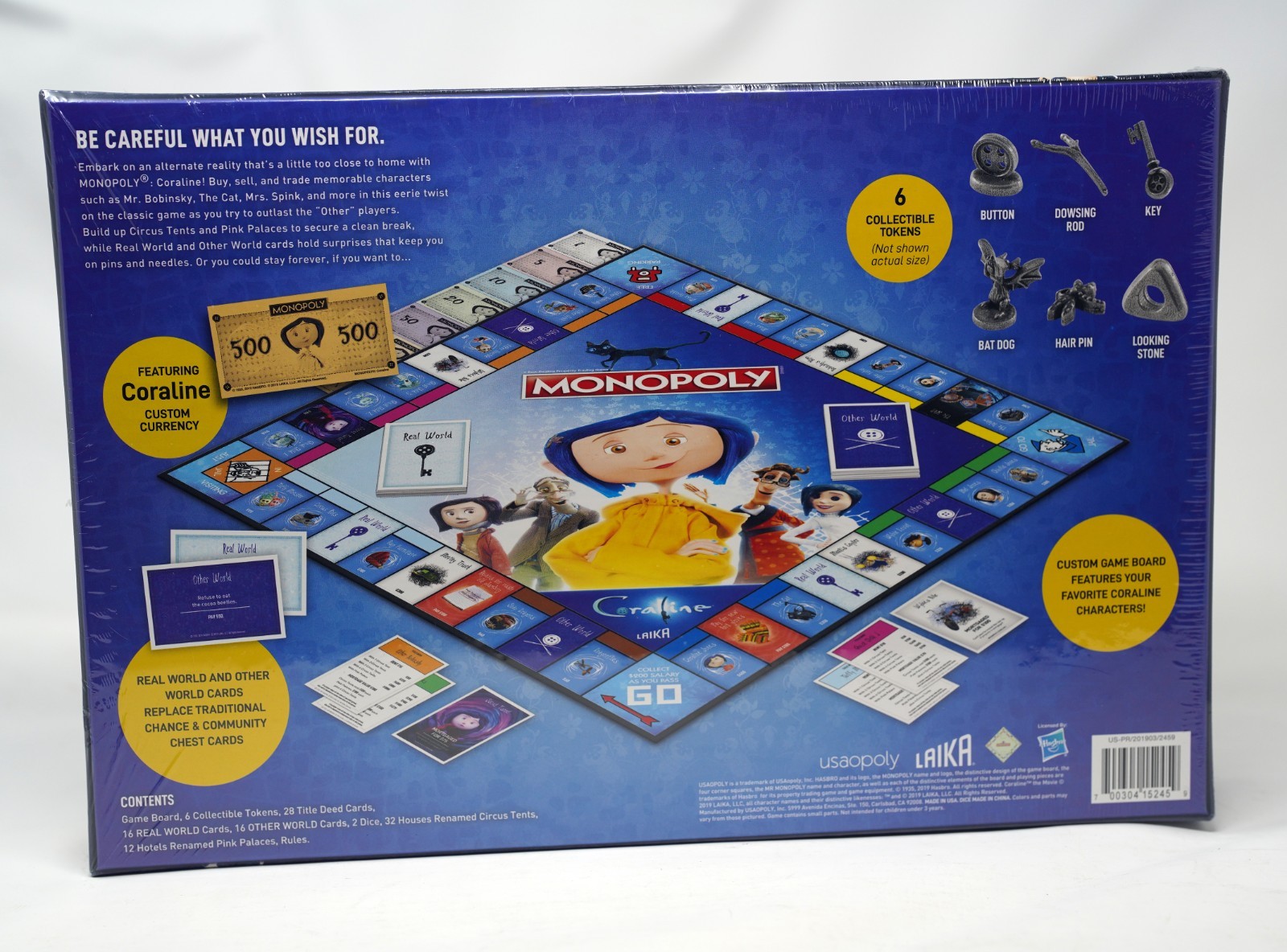 Monopoly Coraline Game Board SEALED – 2019 – RARE – Laika Brand New MN132-639USA