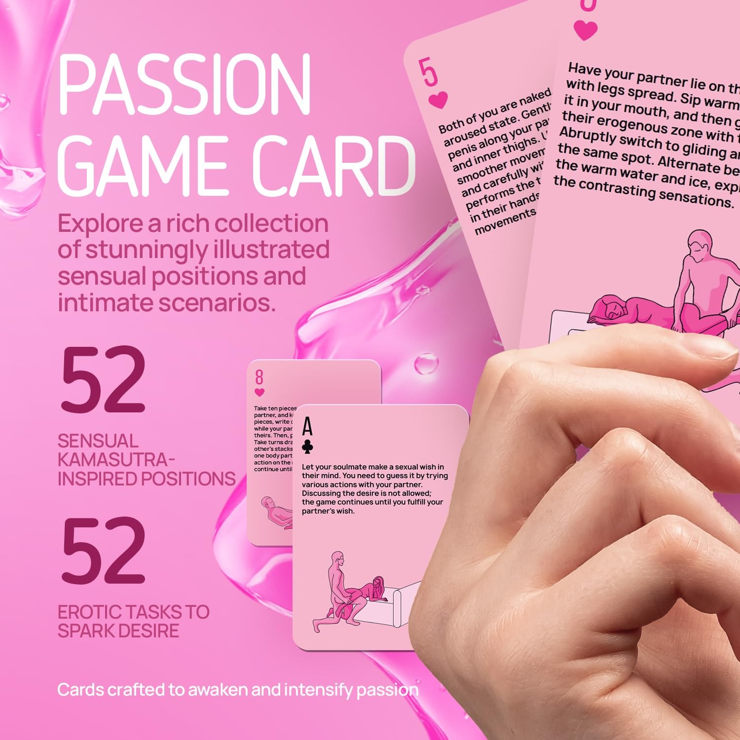 AURABOX Card Game for Couples with Adult Sexual Position Adventure Night Chal…