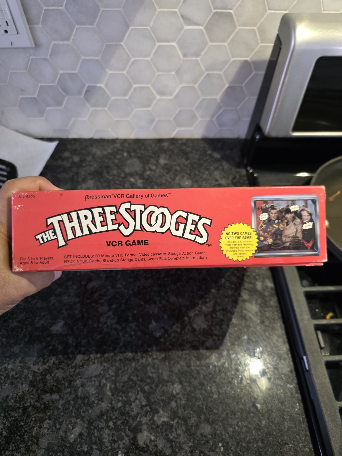 1986 “The Three Stooges” VCR Game Pressman Edition 100% Complete EUC