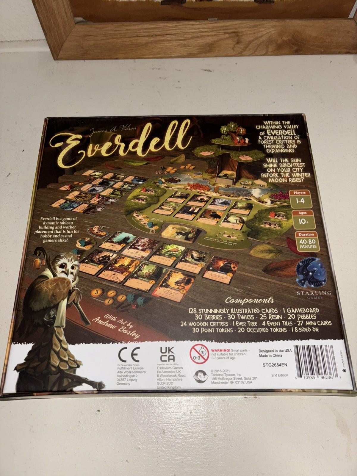 Everdell Board Game – Starling Games – Base Game Inventoried NEW OPEN BOX