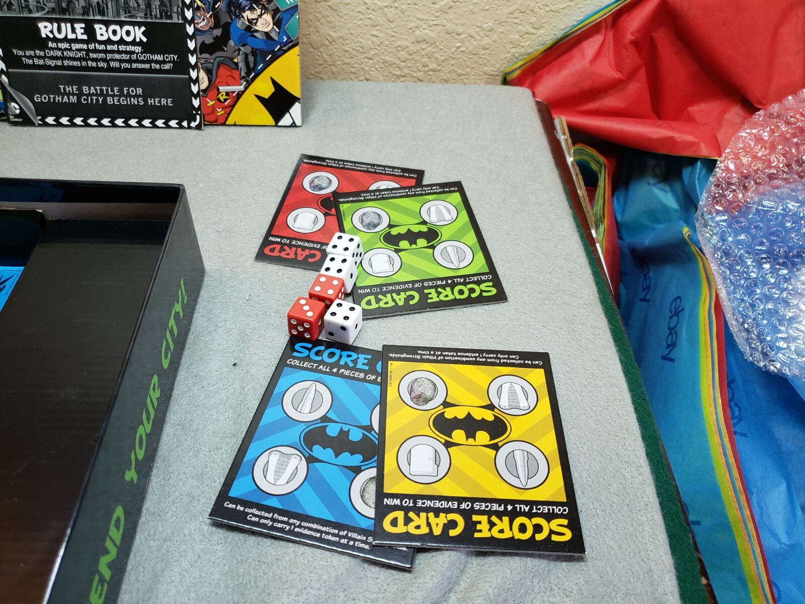 Batman Road Trip Gotham City Battle Game, 2014, Pre-owned, Complete, DC Comics