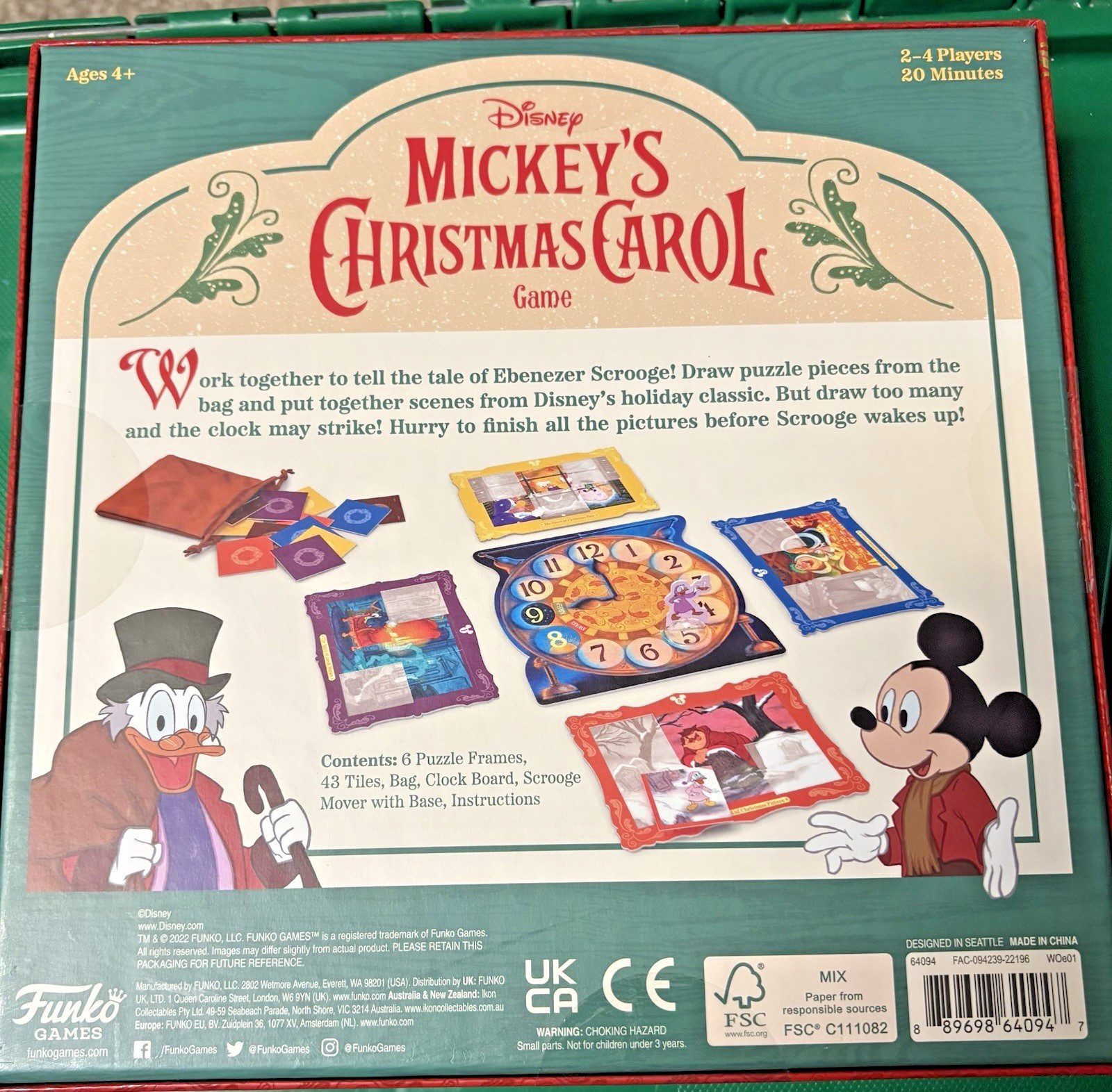 NEIL PATRICK BOX 1 GAME & MICKEY’S CHRISTMAS CAROL GAME