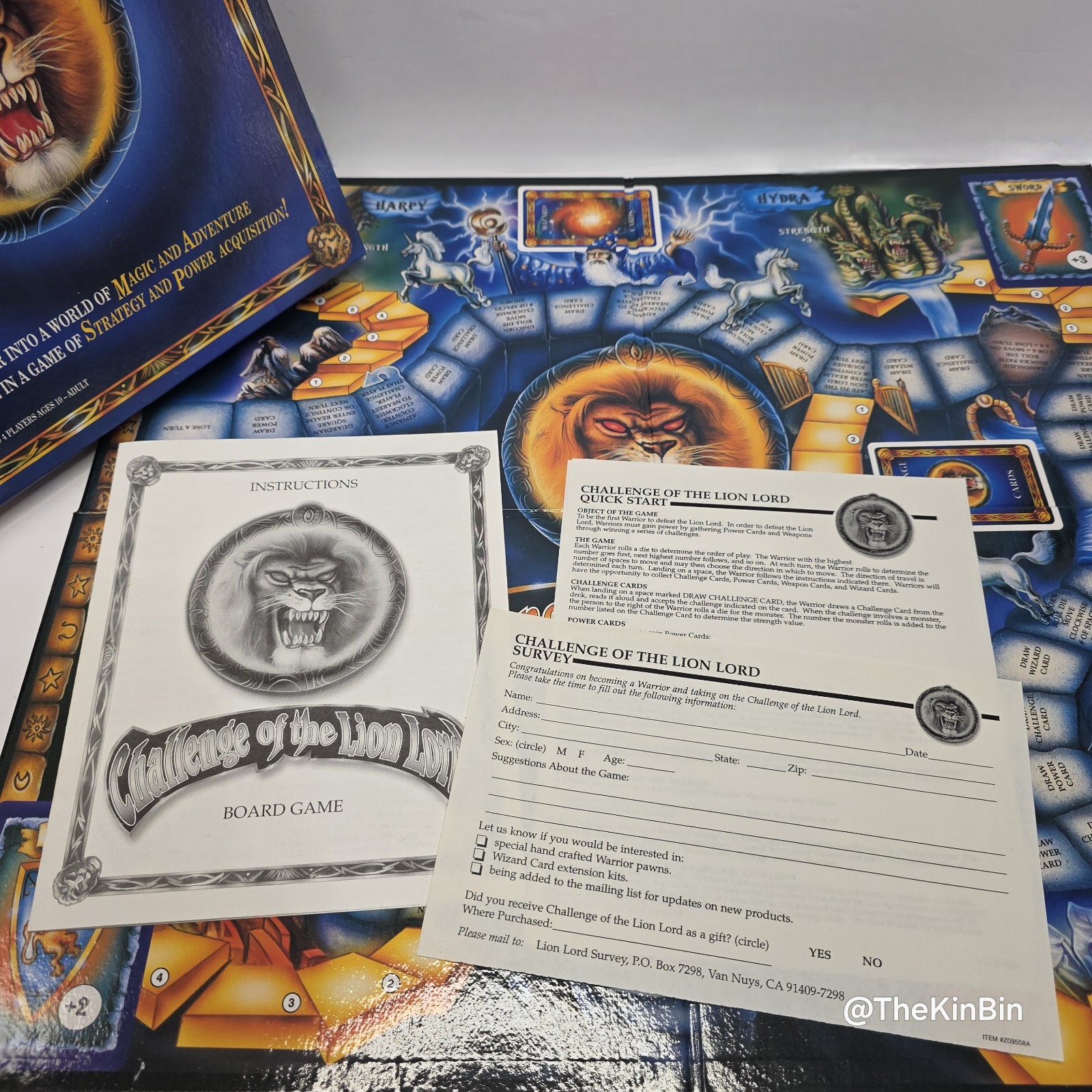 Challenge Of The Lion Lord 1995 Board Game Rare Vintage 100% Complete GUC