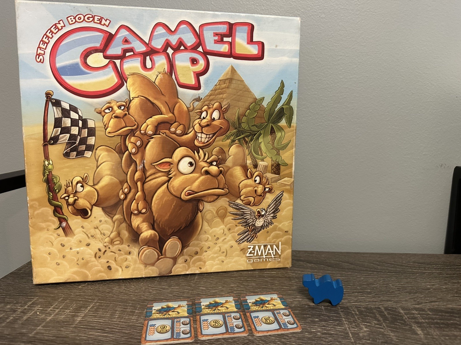 Camel Up Board Game First Edition Replacement Pieces Blue Player Piece Cards