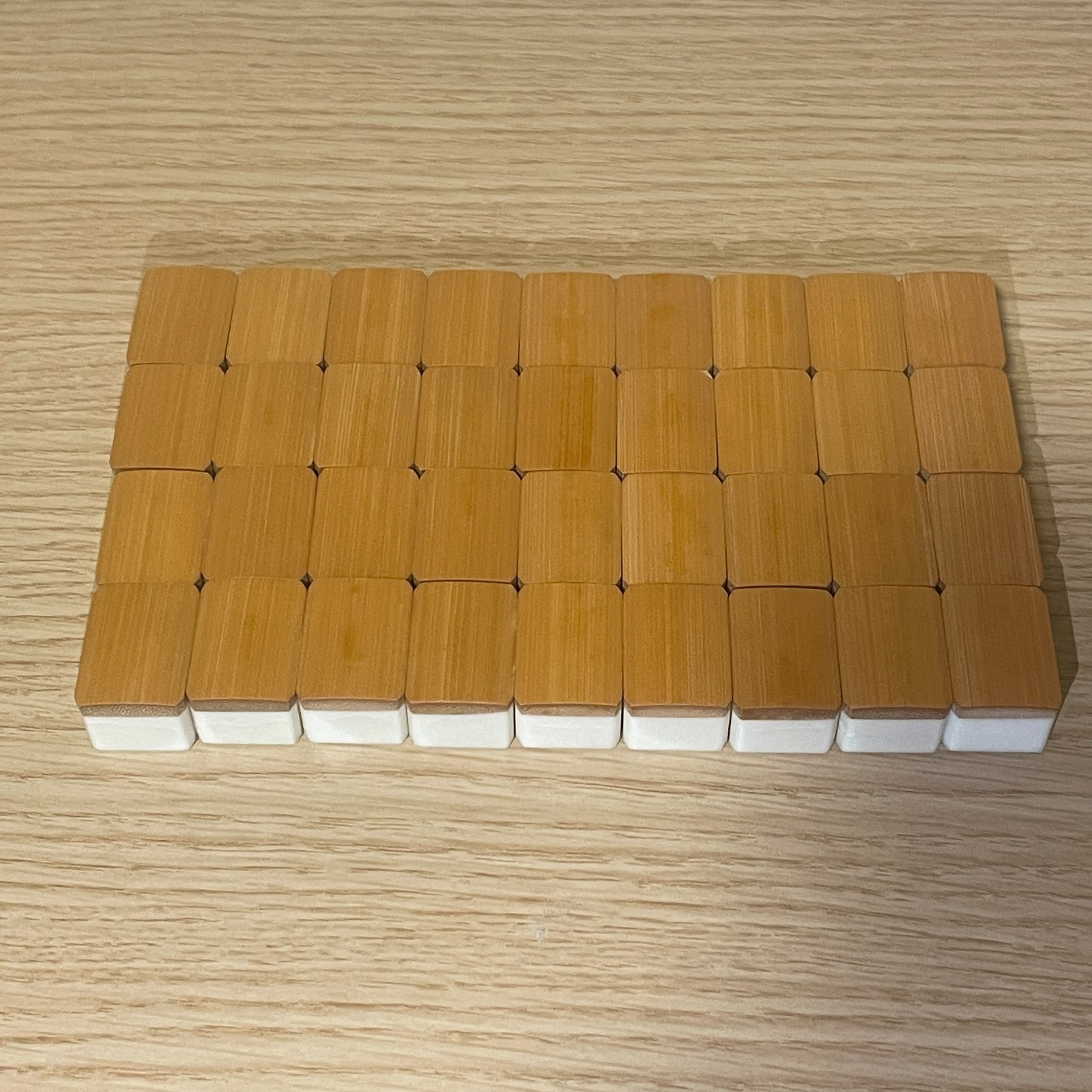 Vintage Mizuno Maruichi Bamboo Backed Mahjong Tile Set Japanese Riichi Mahjong