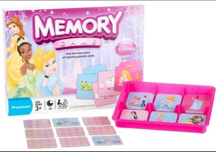 NEW Memory Game Disney Princess Edition, 72 Picture Cards
