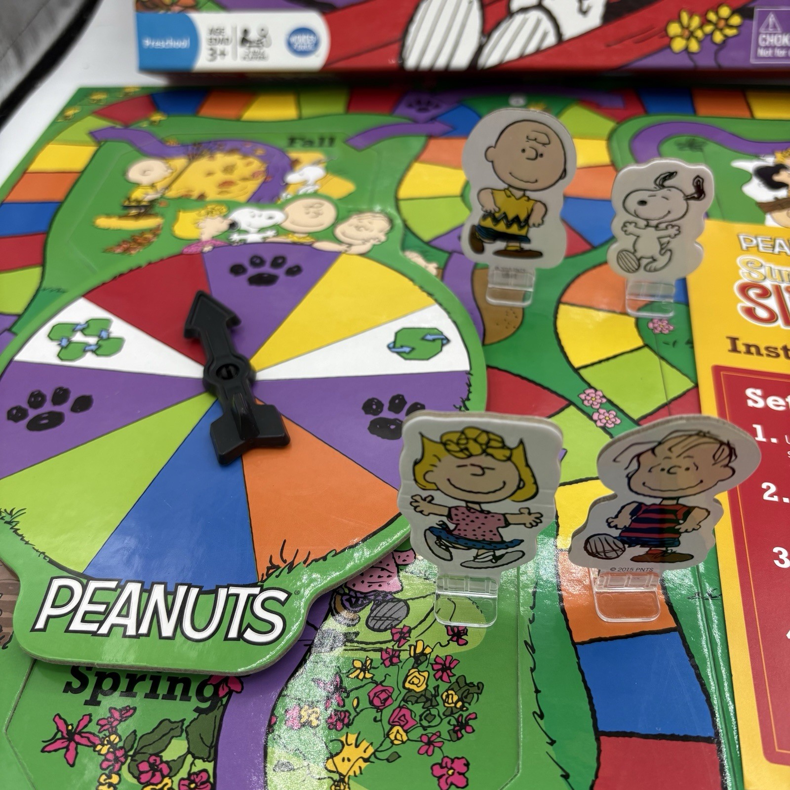 Wonder Forge Board Game Peanuts Surprise Slides Snoopy Charlie Brown 2015