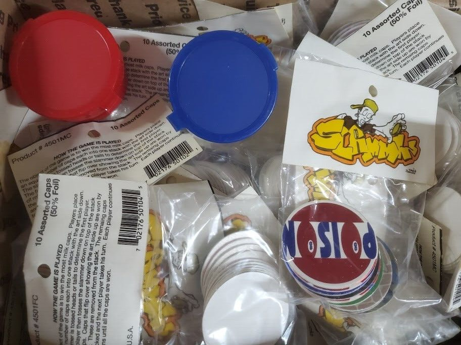 2lbs Vintage 1990s SLAMMER POG game Assorted packs