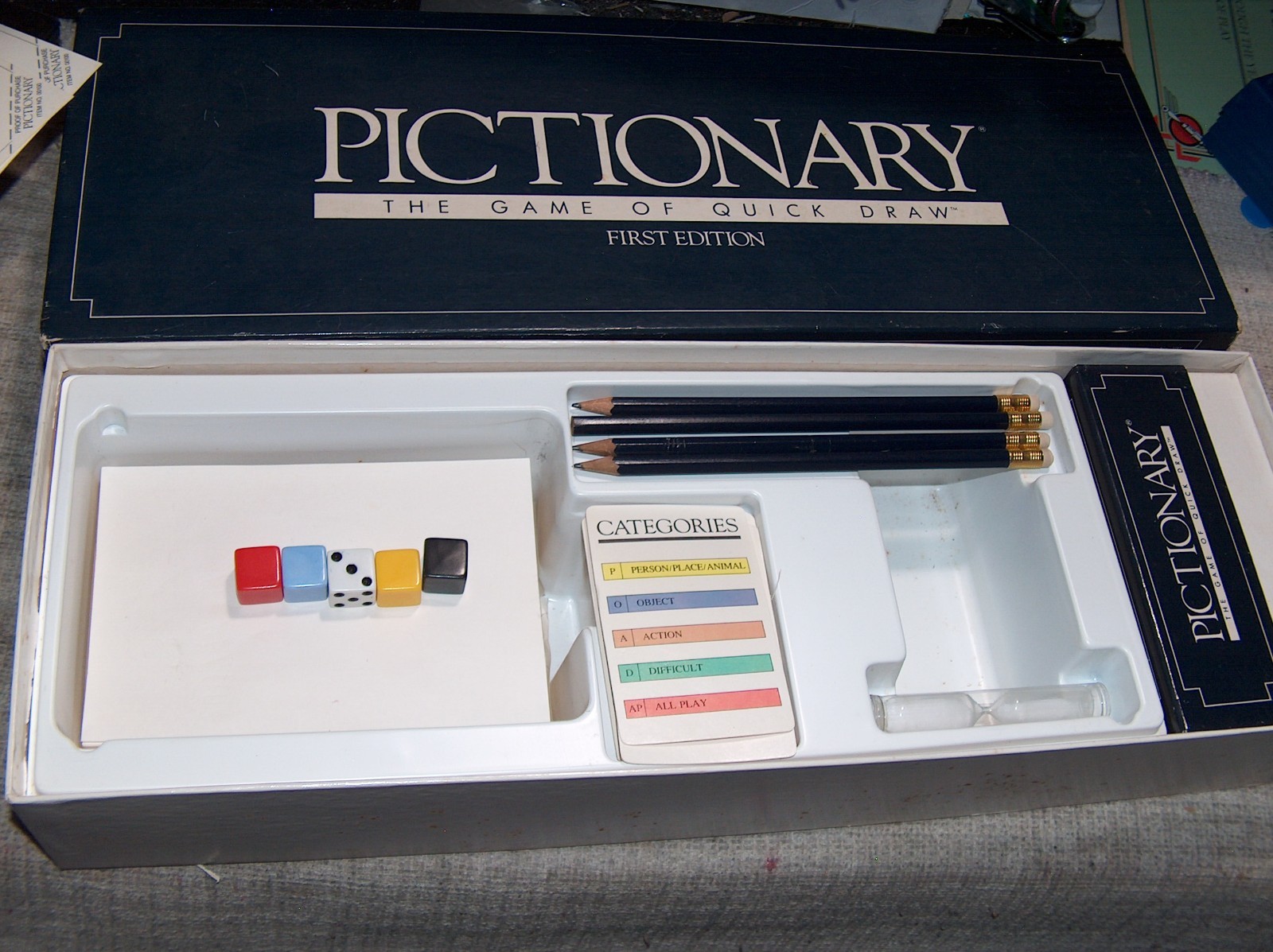 Vintage Pictionary First Edition 1985 The Game of Quick Draw COMPLETE