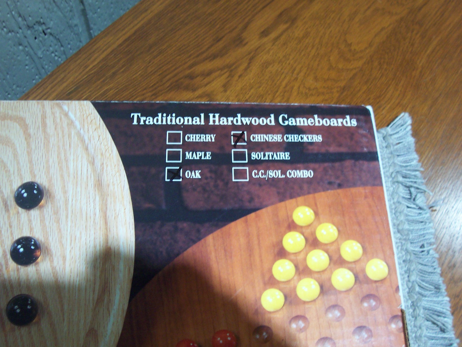 Vintage LL Bean Chinese Checkers Board Game Oak USA Made with Box Unused