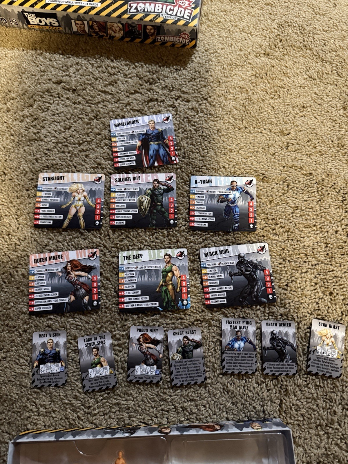 Zombicide: The Boys – Character Packs #1, #2, & Promo Cards-CMON – USED