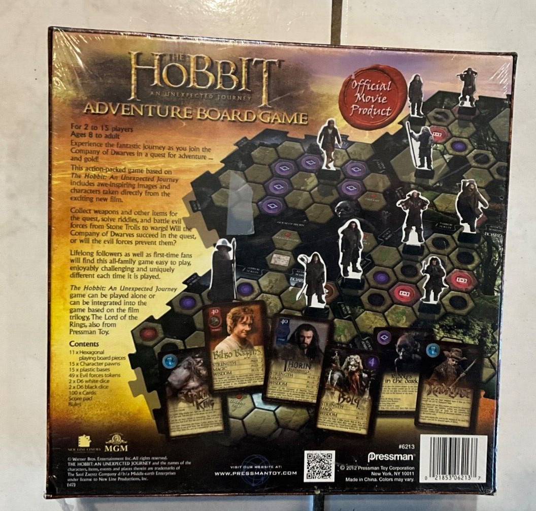 Hobbit Board Game An Unexpected Journey Adventure LOTR New Factory Sealed