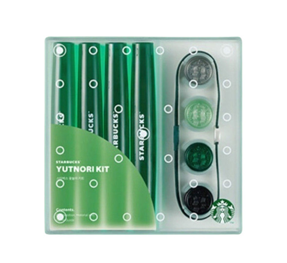 Starbucks Korea 2024 Lunar New Year Yutnori Kit Set Green