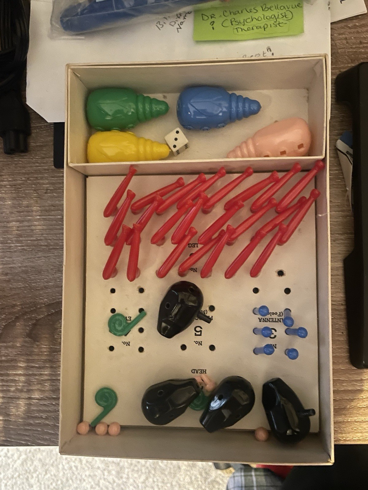 Vintage 1949 THE GAME OF COOTIE Original Box W.H. Schaper Mfg Co.-COMPLETE