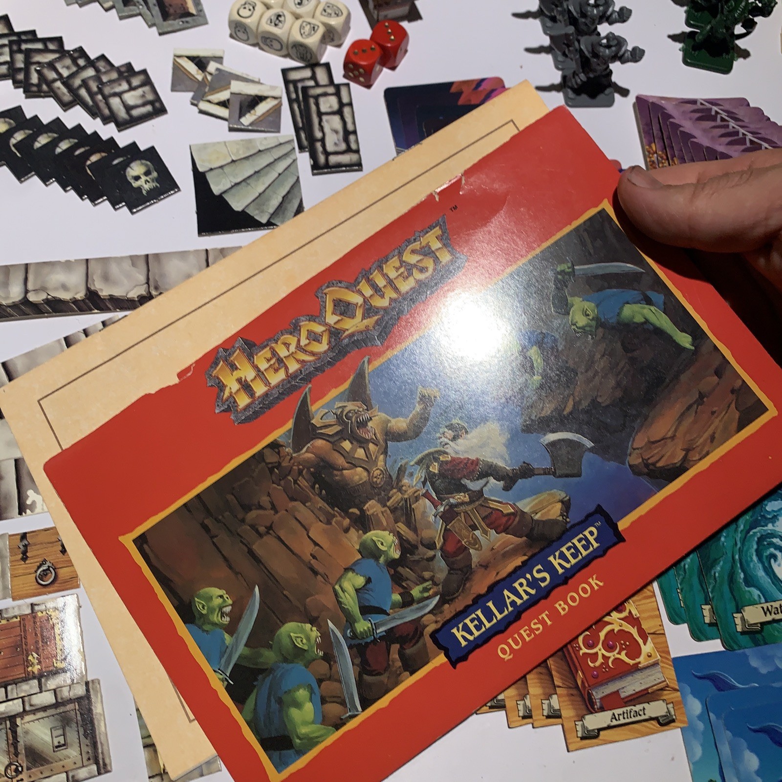 MB Hero Quest Board Game 1989-1990 + Kellar’s Keep Near Complete