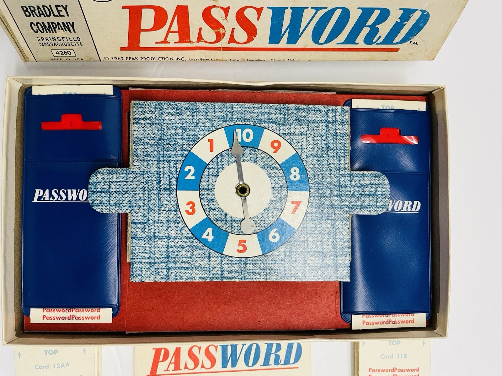 Vintage 1962 Password Board Game MB BLUE Box Edition Vol 2 #4260 Complete