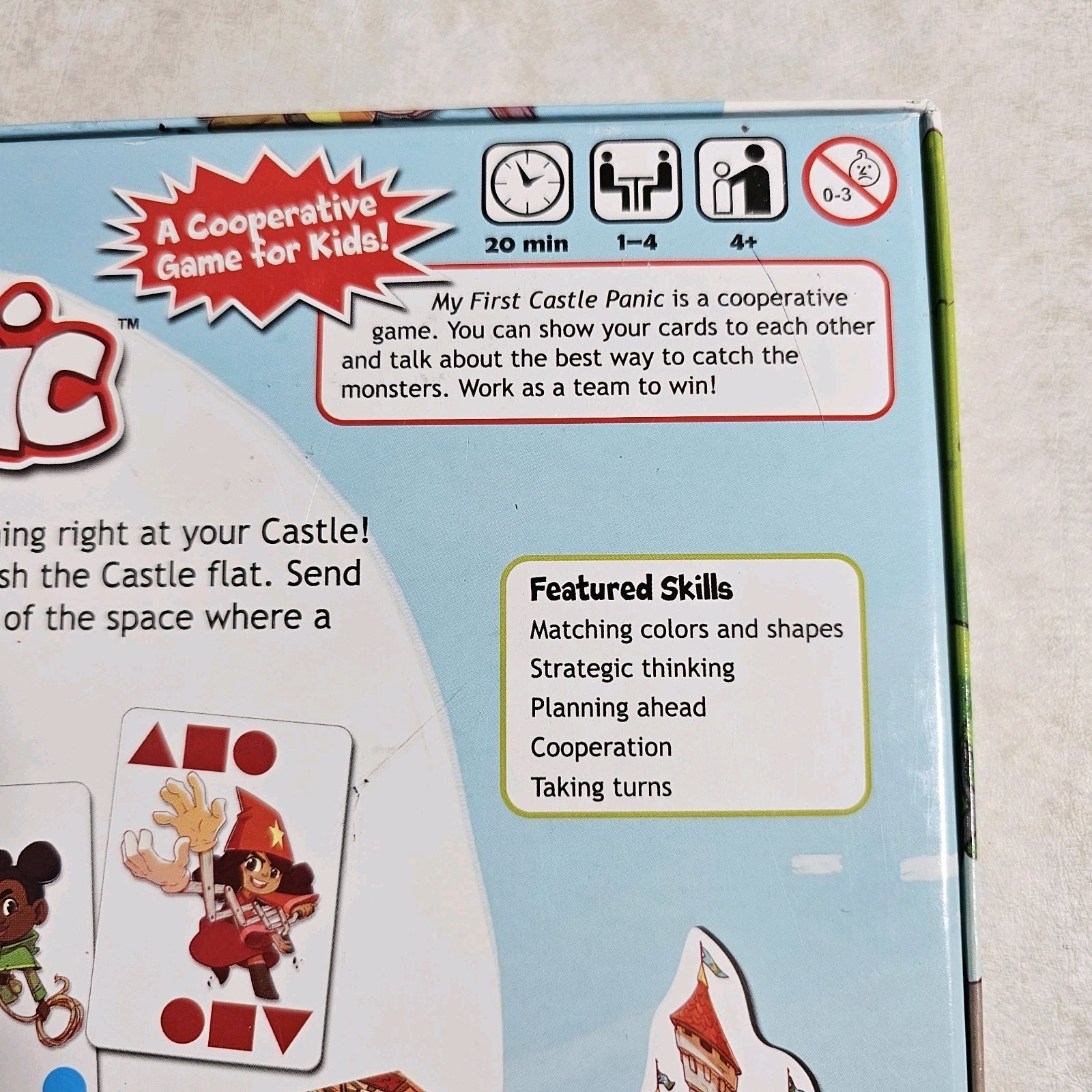 My First Castle Panic Age 4 and Up Fireside Games 2019 Board Game Complete