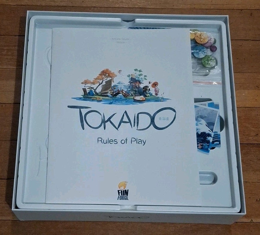 Tokaido Board Game Fun Forge Bauza / Naiade 2014 Kyoto to Edo – COMPLETE VG