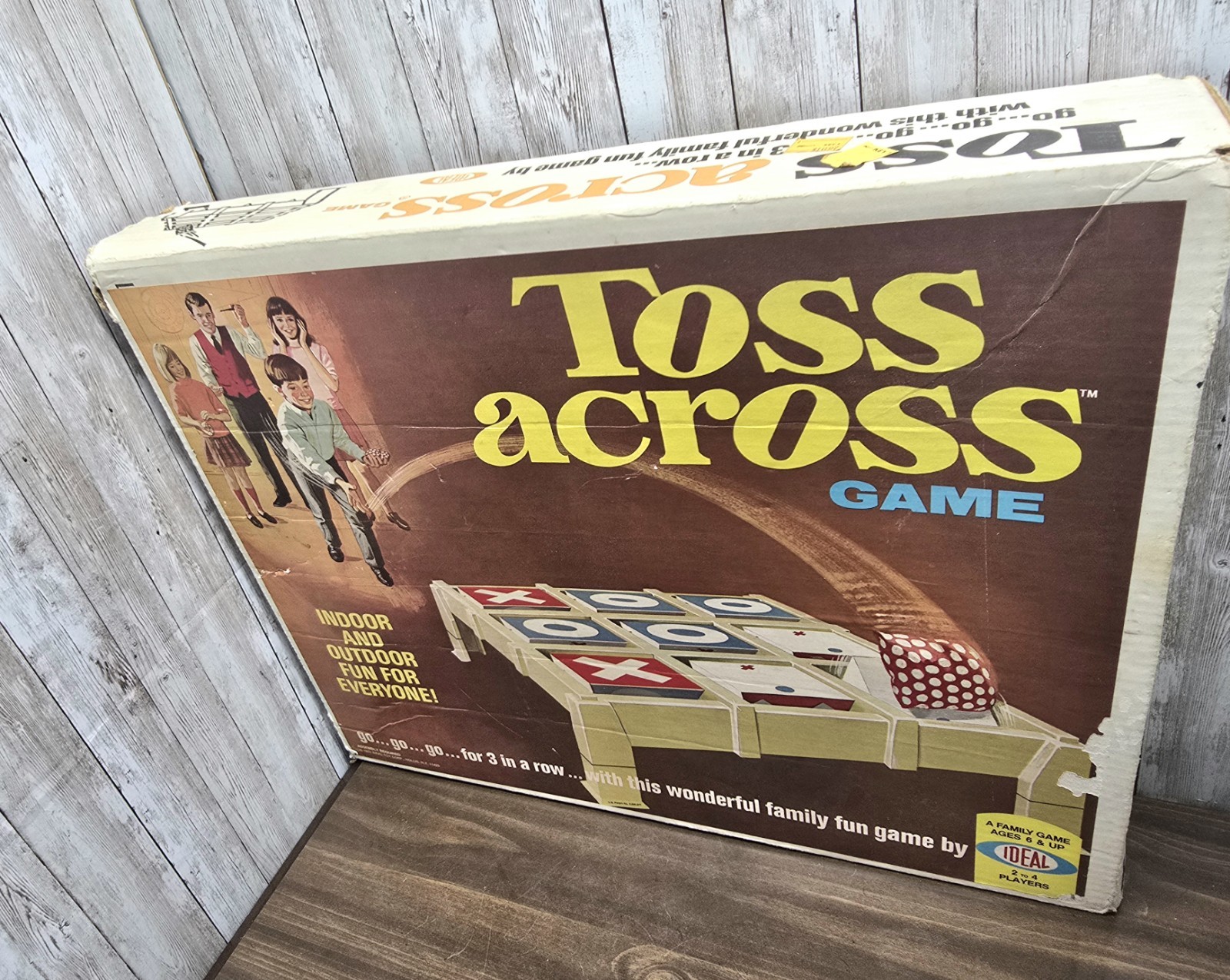Vintage 1969 Ideal TOSS ACROSS Game Original Box. NO Bean Bags