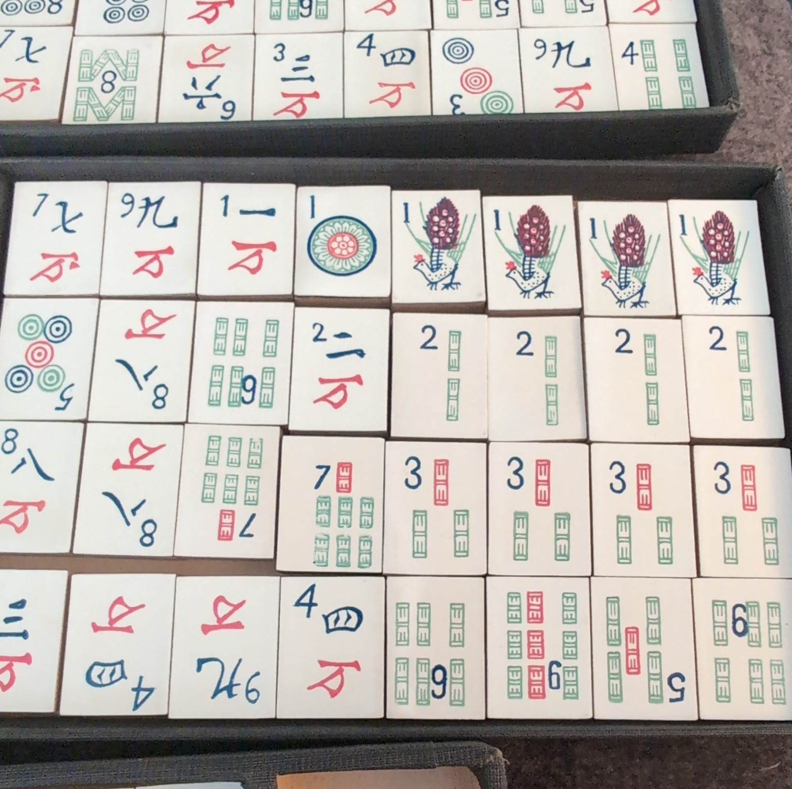 Hillson Mahjong Tile Game Set – Wooden tiles – Vintage 1923