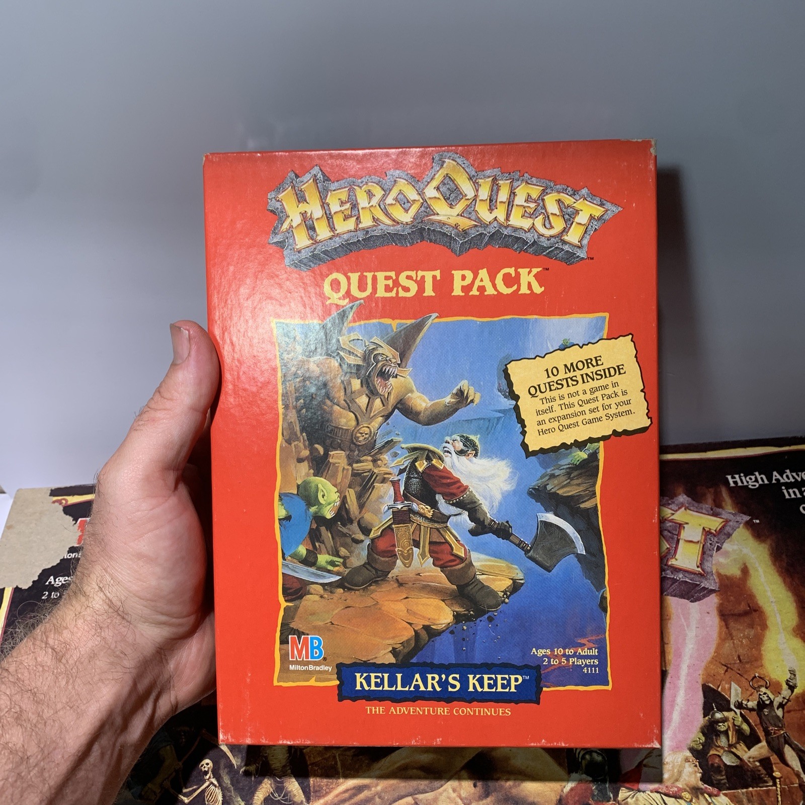 MB Hero Quest Board Game 1989-1990 + Kellar’s Keep Near Complete
