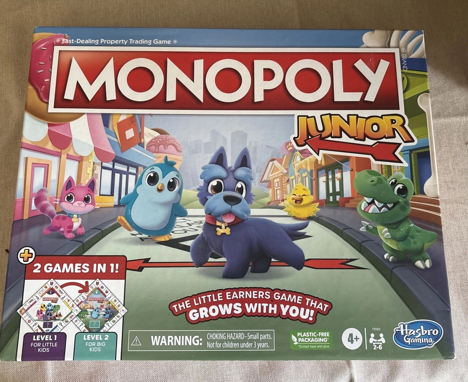 Monopoly Junior 2 Games in 1 by Hasbro Gaming New