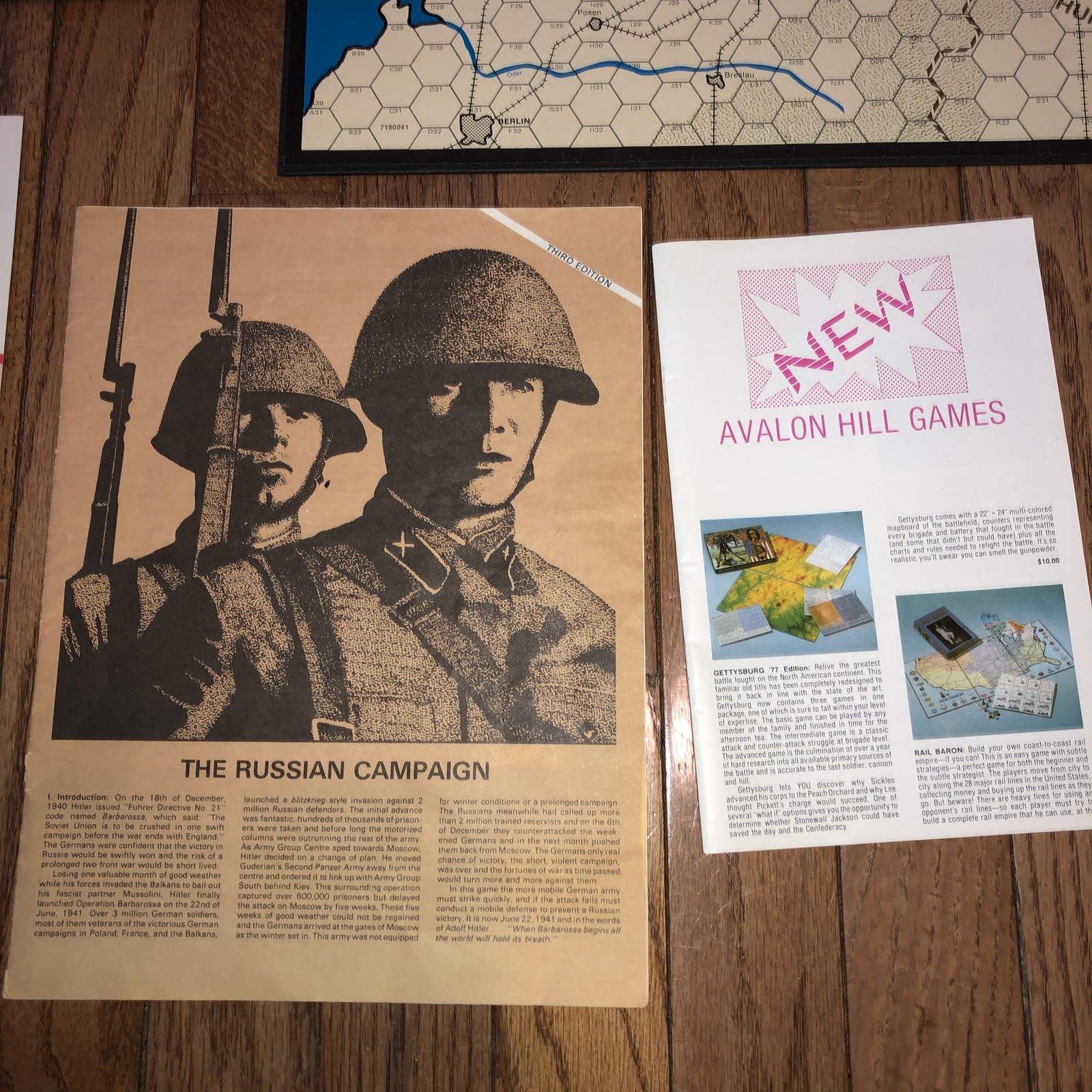 Avalon Hill The Russian Campaign Board Game 1976 Third Edition Wargame 716