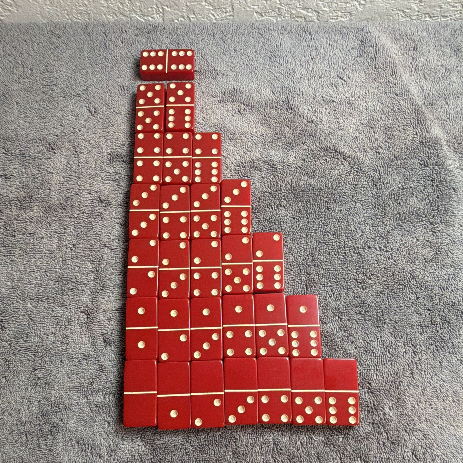 Rare Cardinal Products Co Vintage 1965 Dominoes Set Hard plastic Tiles Case