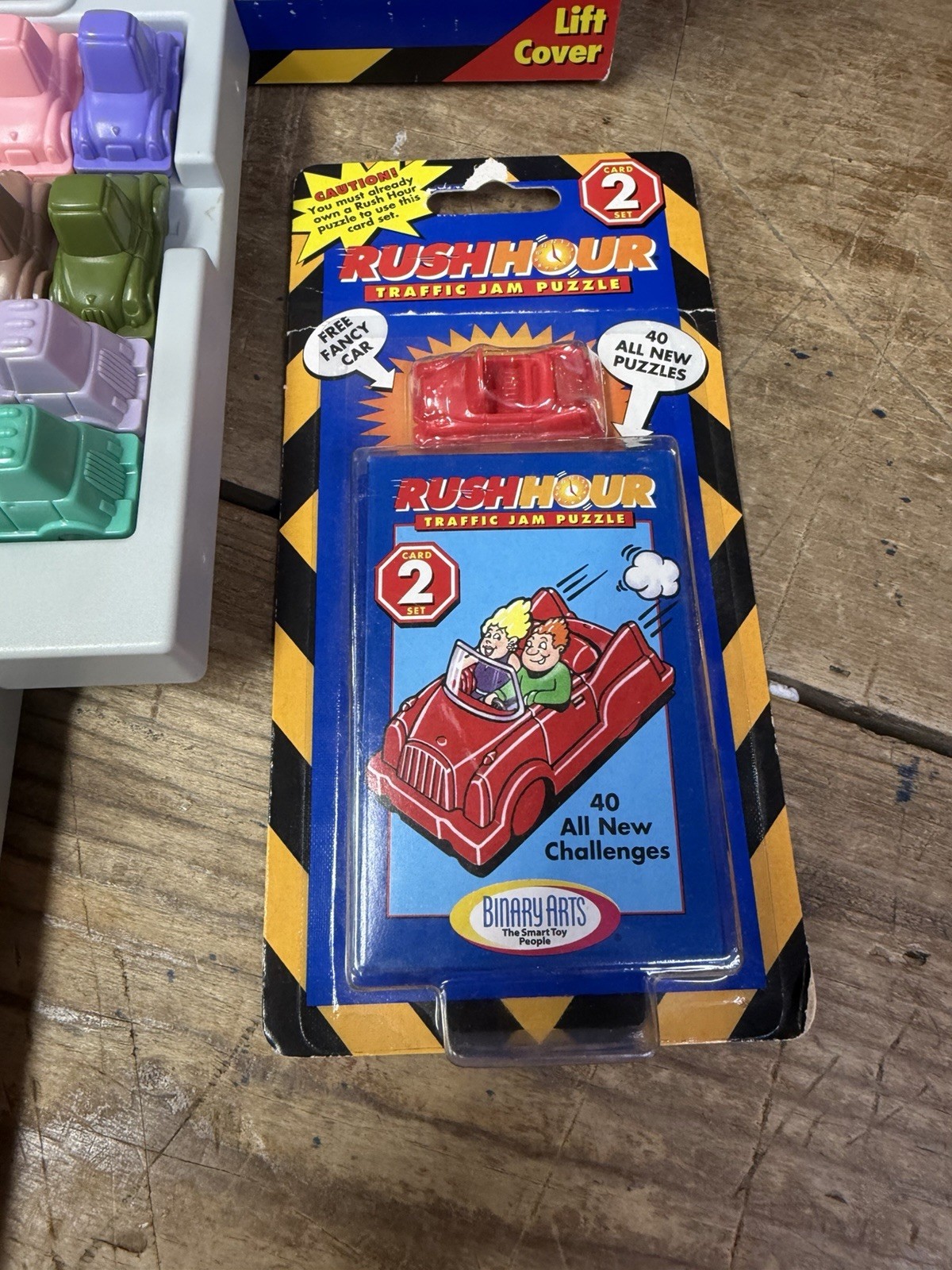 + CARD SET 2 Vintage 1996 Rush Hour Traffic Jam Puzzle Game Binary Arts COMPLETE