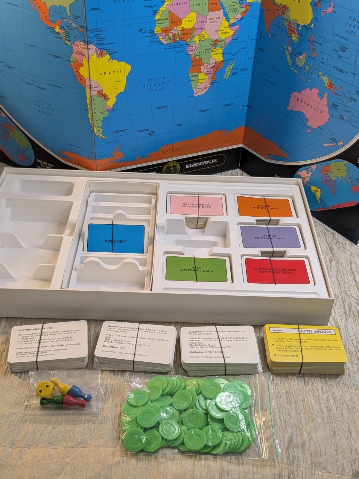 On Assignment with National Geographic Board Game Complete 1990 Vintage Game Fun