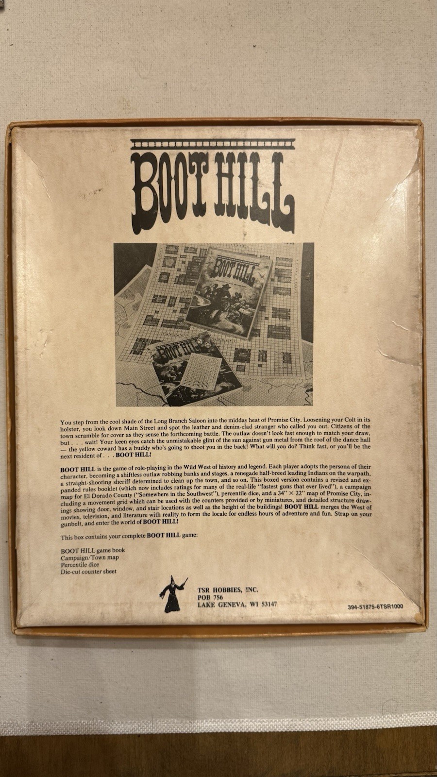 TSR : BOOT HILL – Wild West Role Playing Game – 1979 2nd Edition
