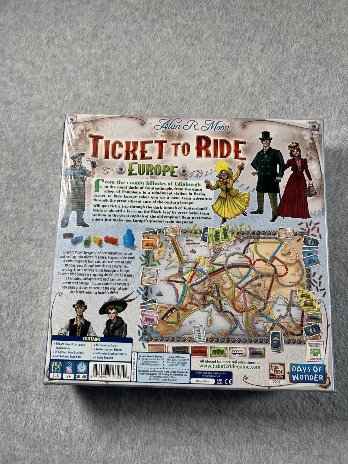 Days of Wonder Ticket to Ride Europe Board Game Factory Sealed NEW In Orig Pack