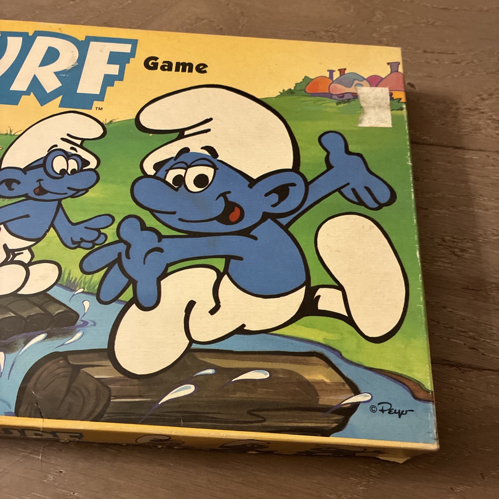 Vtg 1988 Milton Bradley The Smurf Game Board Game Complete Run & Ride River Ride