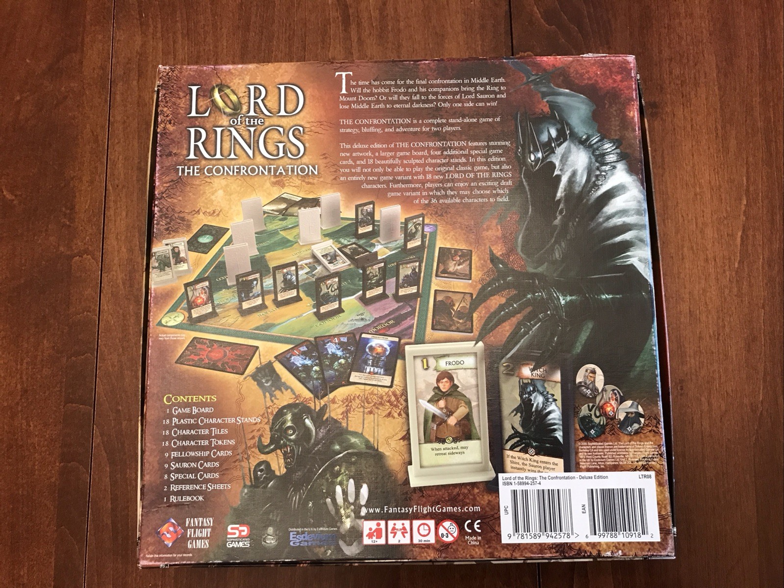 LORD OF THE RINGS The Confrontation Strategy Game Fantasy Flight 2005 Complete