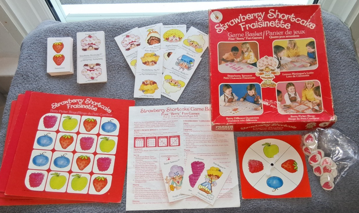 Strawberry Shortcake Fraisinette Berry Game Basket Panier De Jeux French 1981