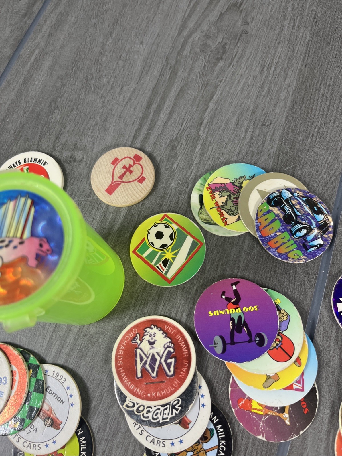 Pogs Milk Caps Coins & Slammer Miscellaneous Mixed Lot Vintage 1990’s