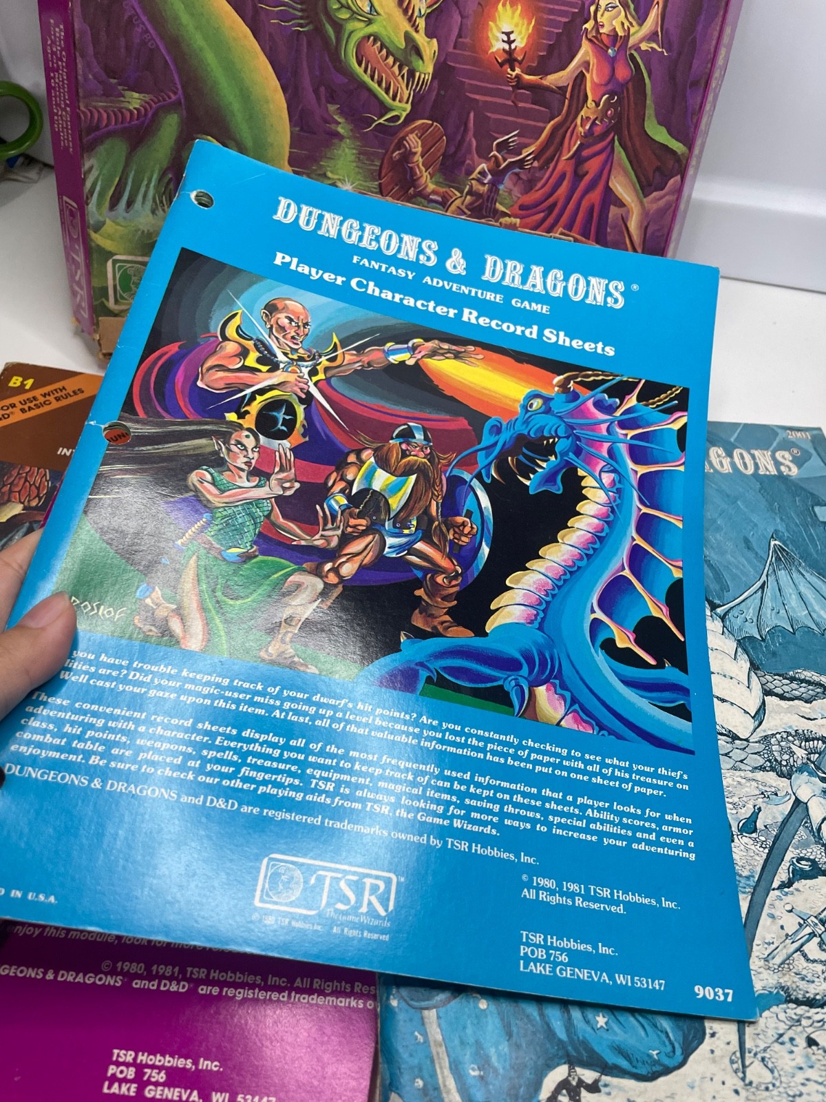 1981 Dungeons & Dragons D&D Adventure Vintage 1st Basic Set #1011 Purple TSR