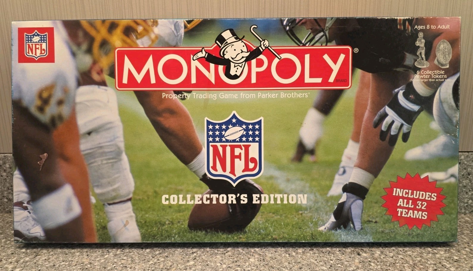 Monopoly NFL Collector’s Edition Board Game 2003 Hasbro Complete