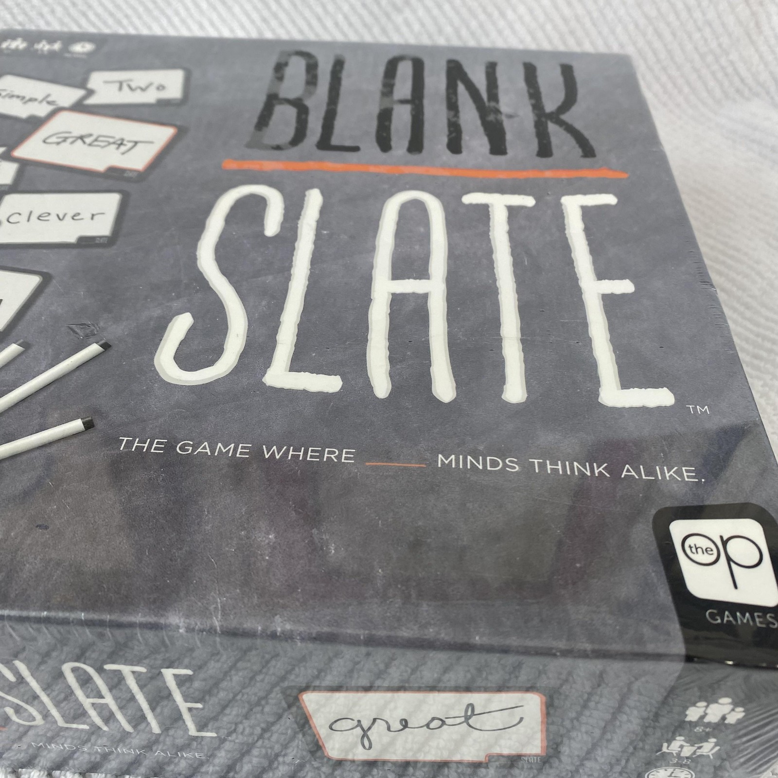 Blank Slate Party Word Game The Op Family Board Game 3-8 Players Ages 8+ Sealed