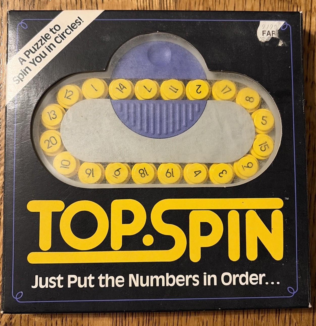 Vintage 1989 Top Spin Puzzle Numbers Game Toy Binary Arts USA New Open Box