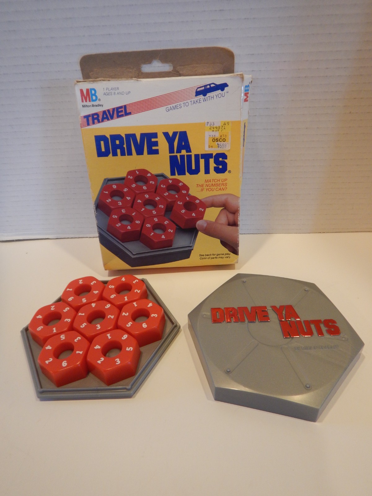 Vintage 1987 Drive Ya Nuts Puzzle Travel Brain Teaser Game Milton Bradley