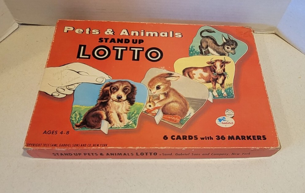 PETS & ANIMALS LOTTO SAML GABRIEL & SONS 1955 GREAT GRAPHICS DOG COW RABBIT GOAT