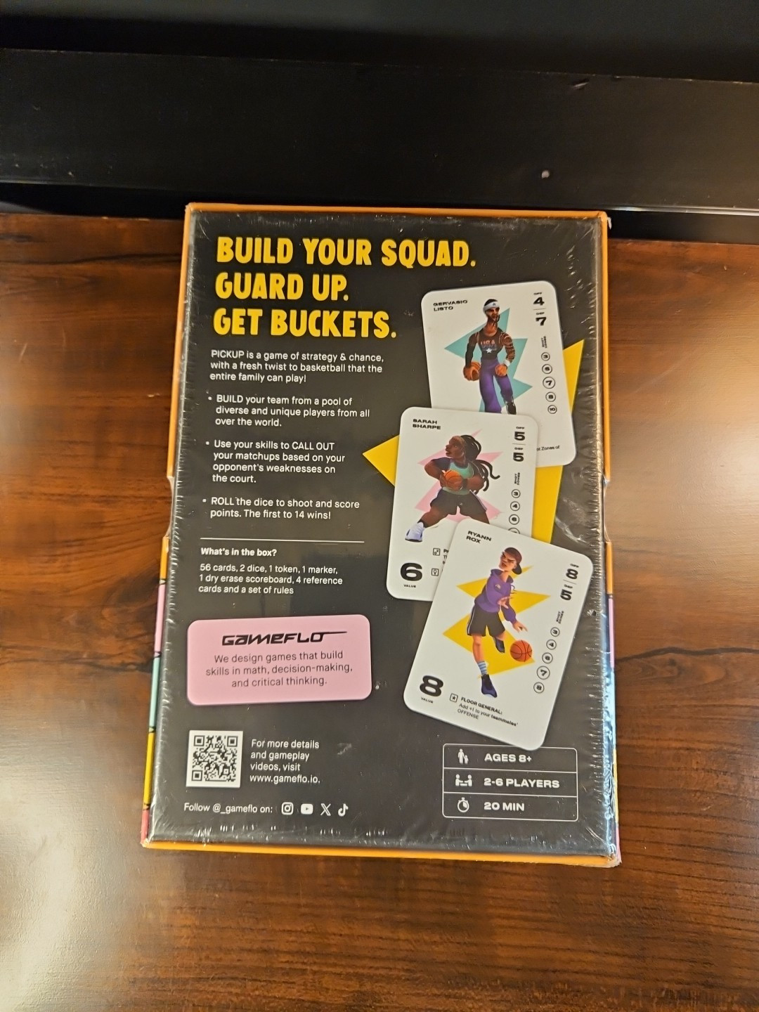 Gameflo Pickup Basketball Card Game. New/Sealed 2-6 Players Ages 8+ Strategy