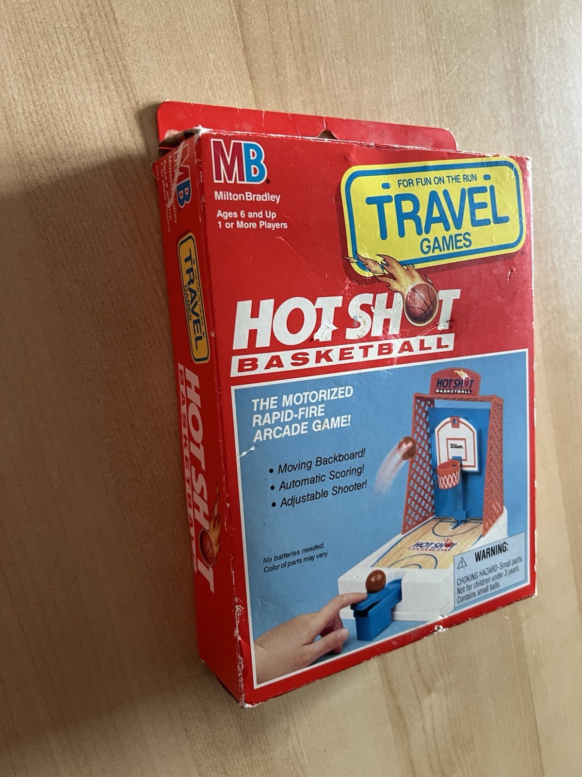 Vintage MB Hot Shot Basketball Travel Game Milton Bradley Complete Open Box