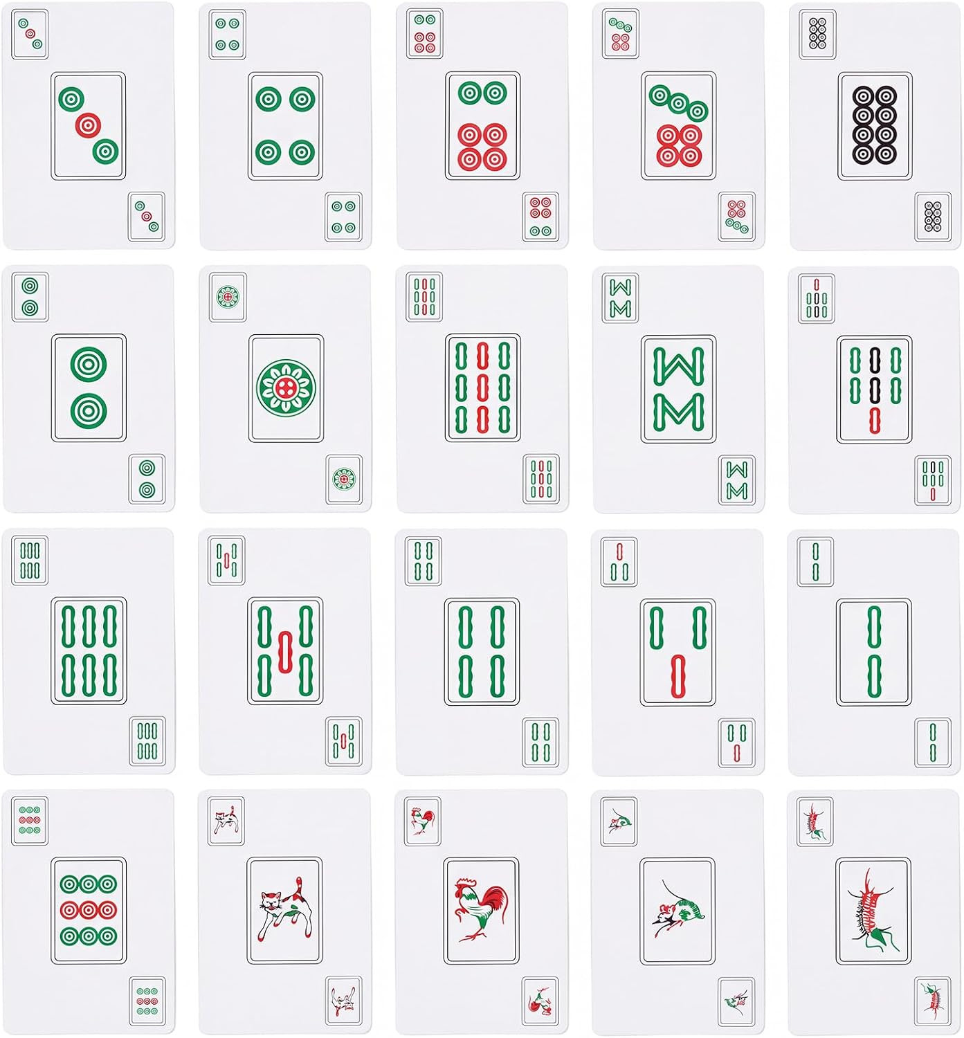 American Mahjong Card Game Set 144 Cards Dice Chips Instructions Travel Box