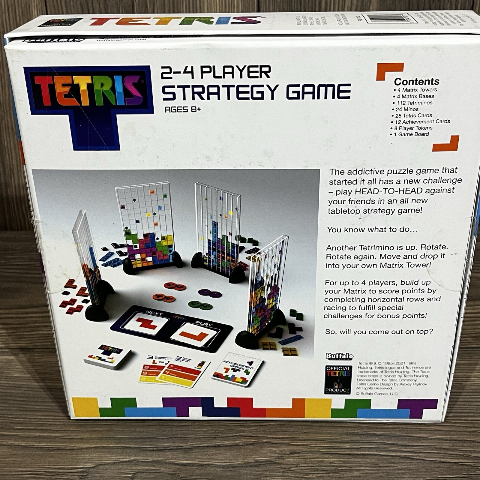 TETRIS Head To Head Strategy Family Board Game 2 to 4 Players BRAND NEW