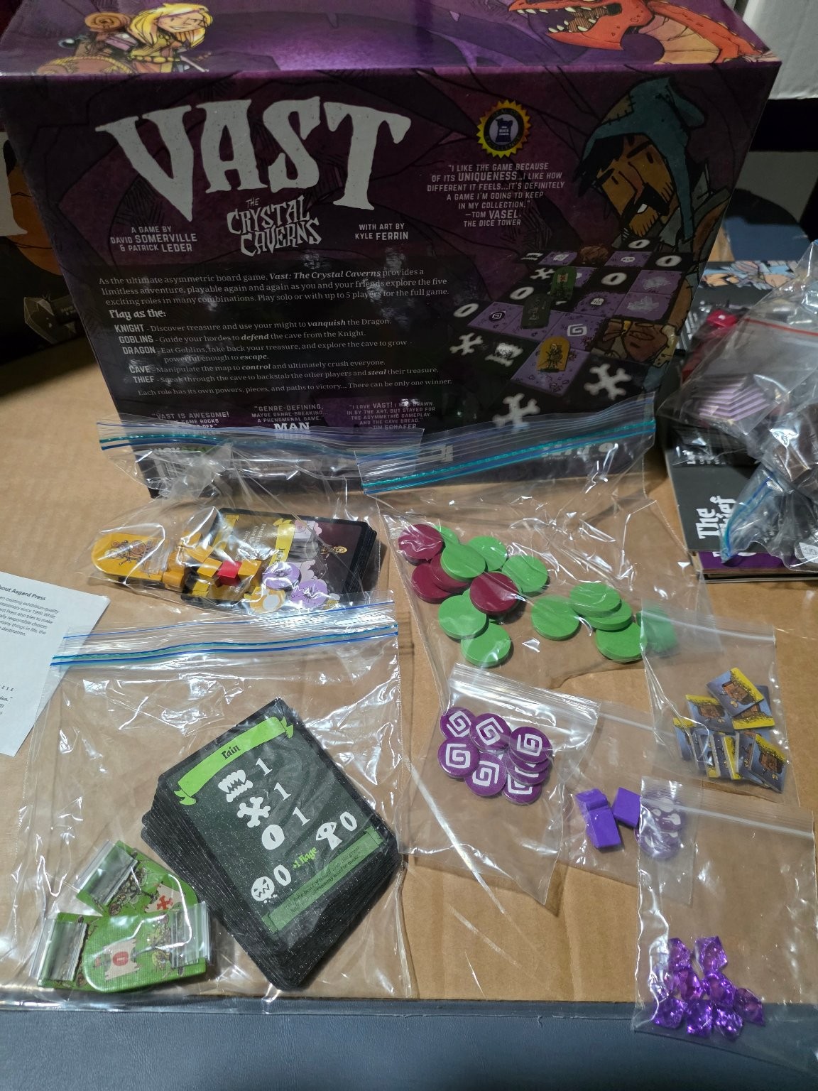 Vast: The Crystal Caverns Leder Games Board Game 1-5 Players Ages 10+ 2017