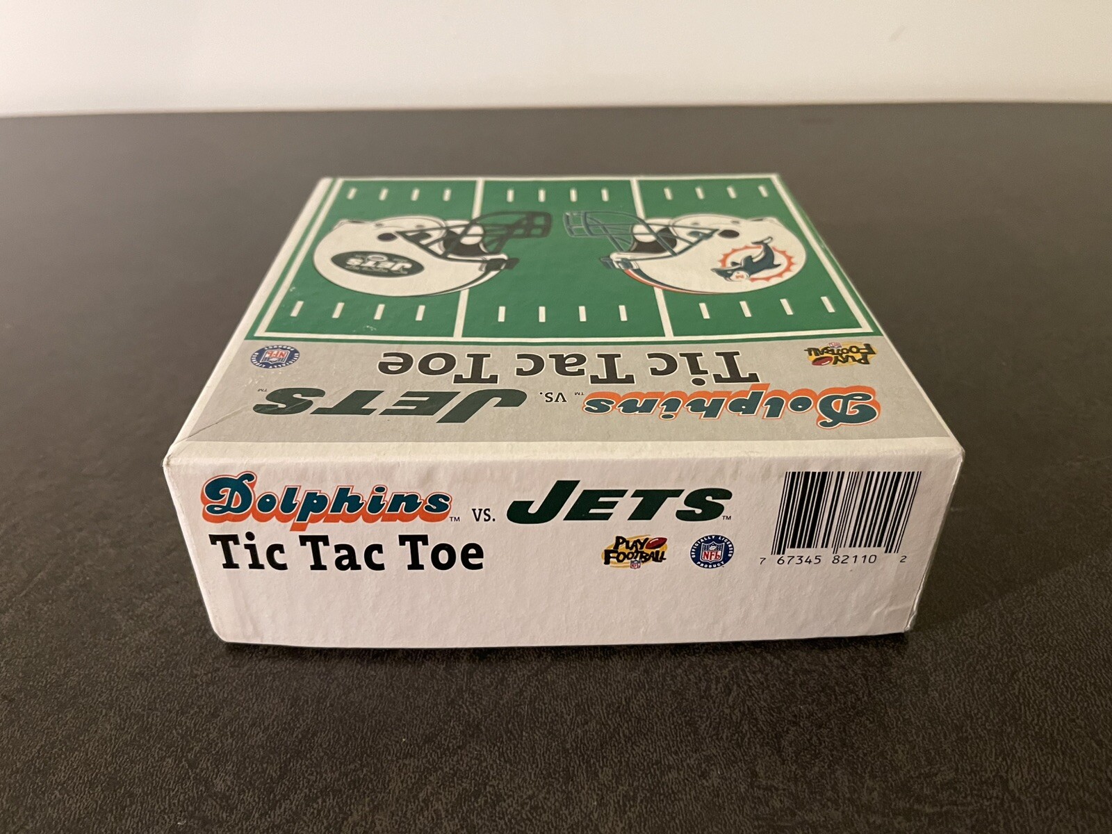 Dolphins vs Jets NFL Tic Tac Toe Game Mini Helmets Vintage Football COMPLETE