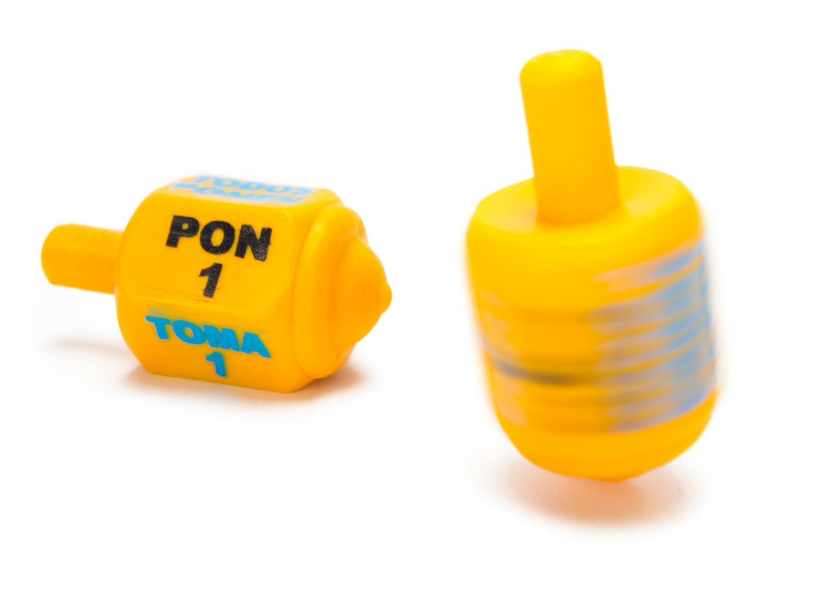 Classic Mexican Pirinola Toma Todo Solid Plastic Piece 5 Different Colors Pack
