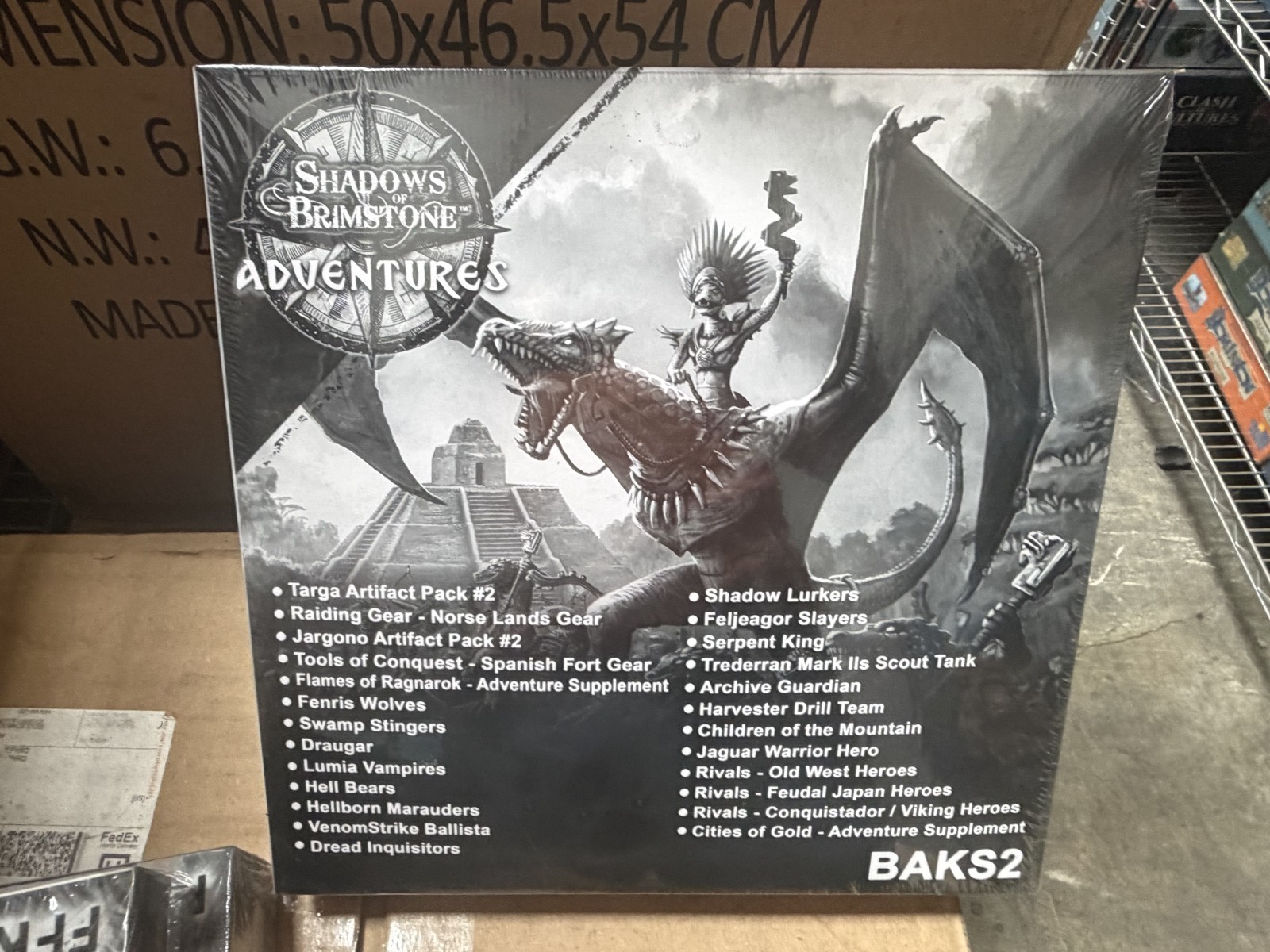 Shadows of Brimstone Adventures Kickstarter Warlord Level Pledge NEW SEALED